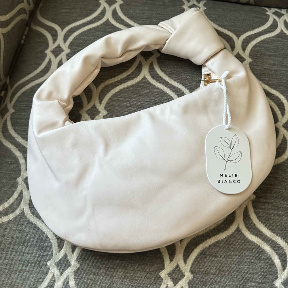 Melie Bianco Cream Knot handbag